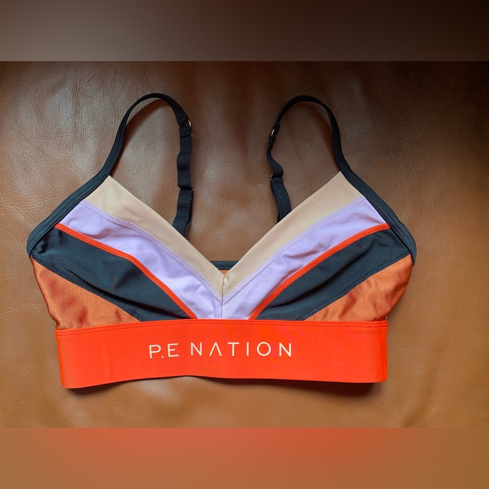 P.E Nation Color-Blocked sports bra Small